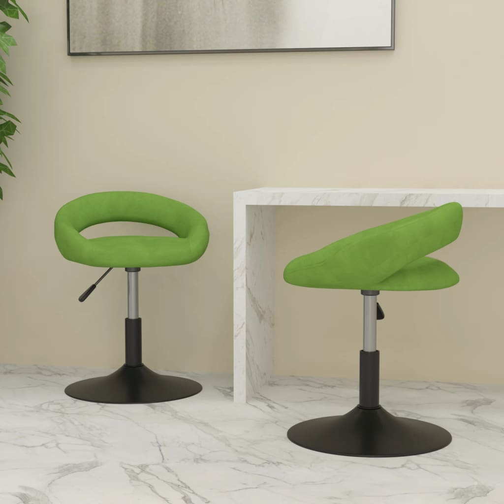 vidaXL Eetkamerstoelen draaibaar 2 st fluweel zwart