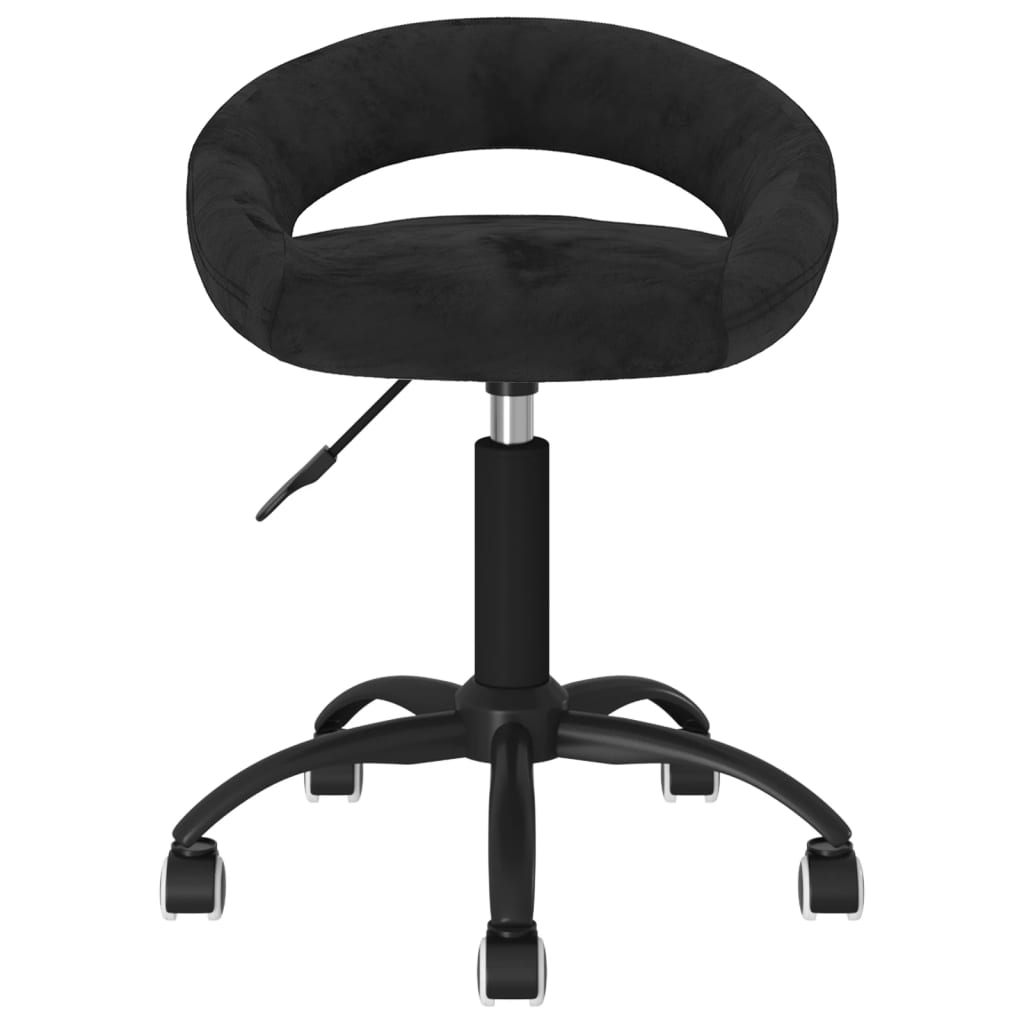 vidaXL Eetkamerstoelen draaibaar 2 st fluweel zwart