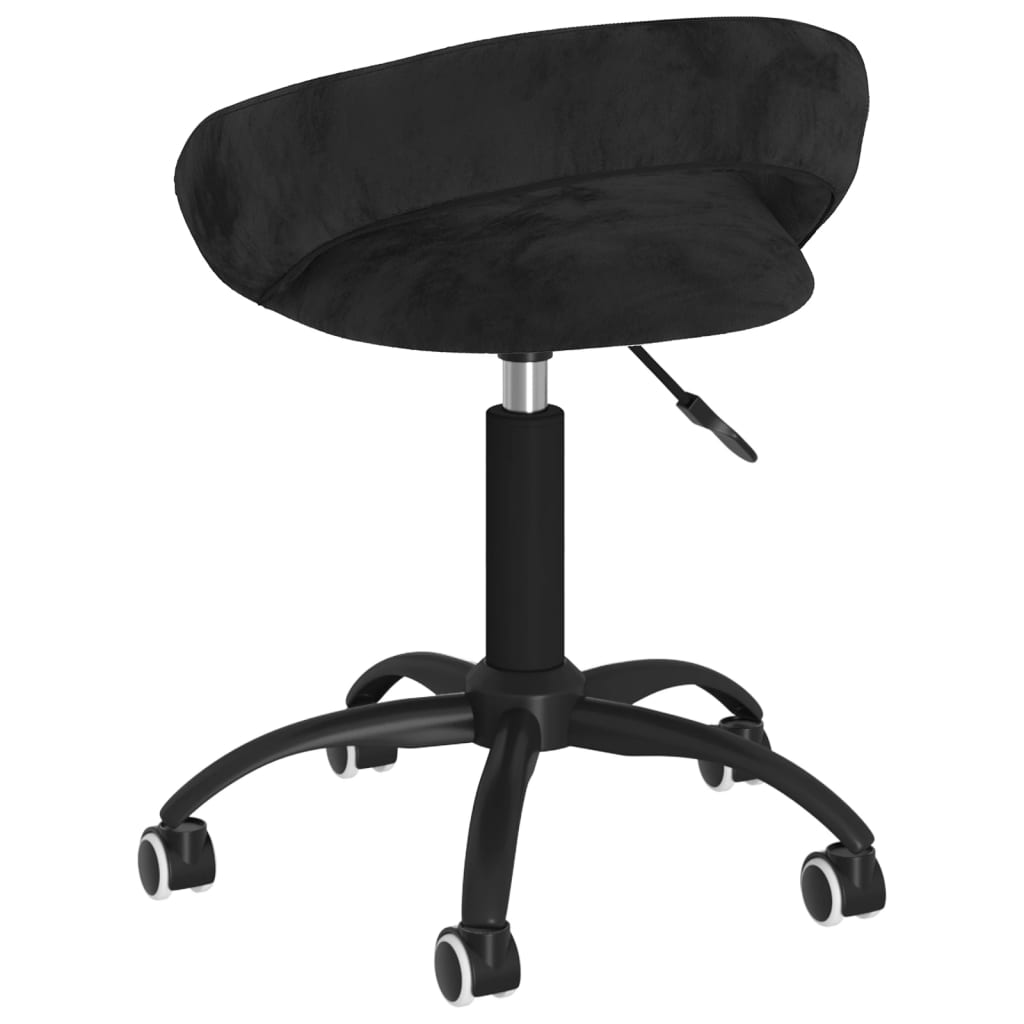 vidaXL Eetkamerstoelen draaibaar 2 st fluweel zwart