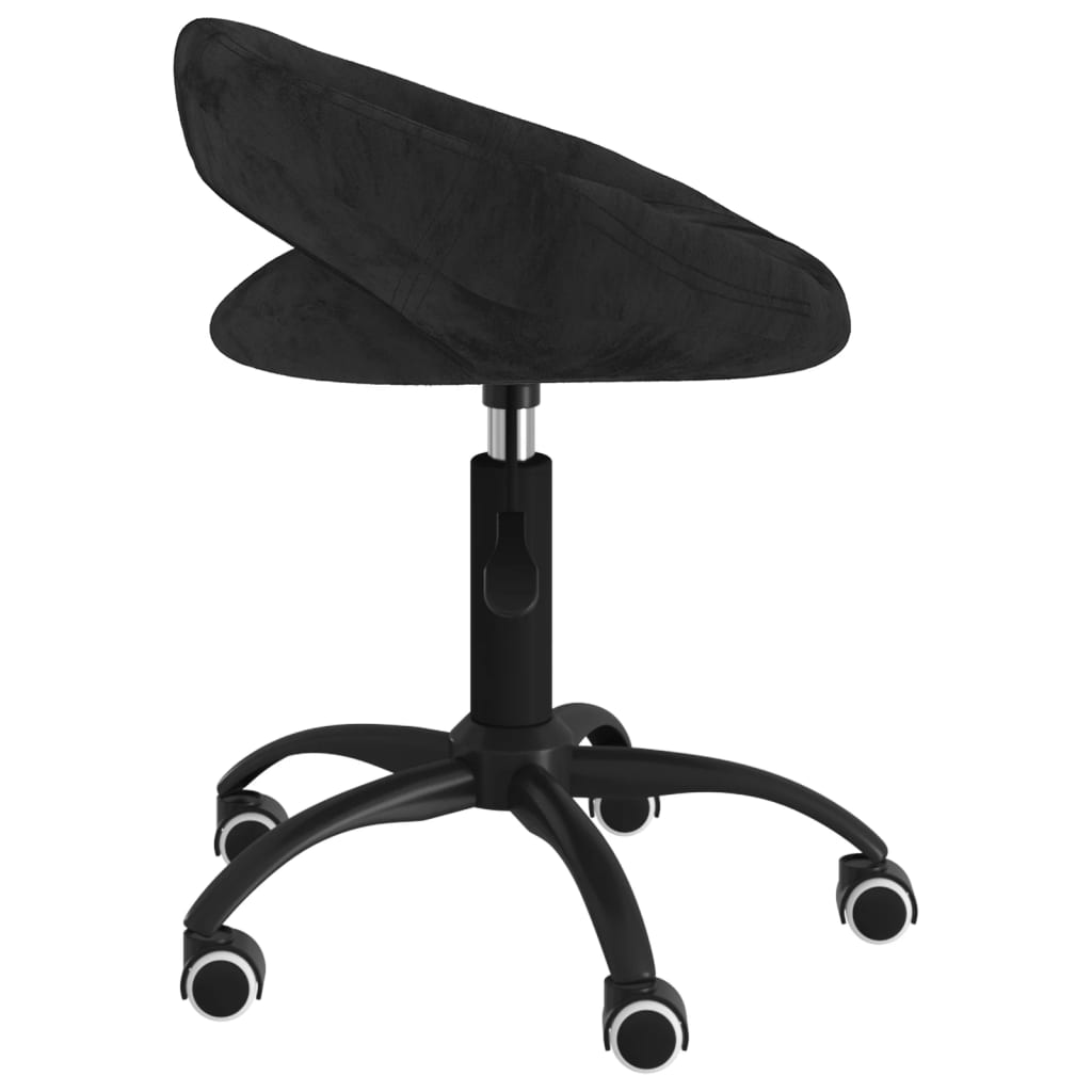 vidaXL Eetkamerstoelen draaibaar 2 st fluweel zwart