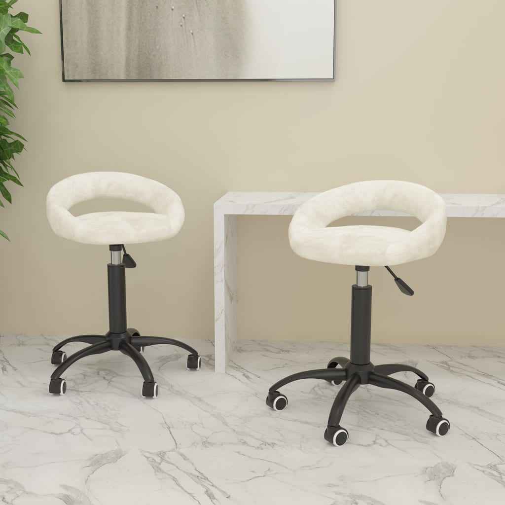 vidaXL Eetkamerstoelen draaibaar 2 st fluweel zwart