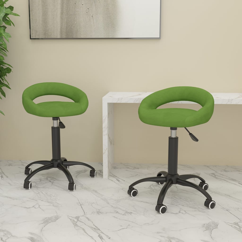 vidaXL Eetkamerstoelen draaibaar 2 st fluweel zwart