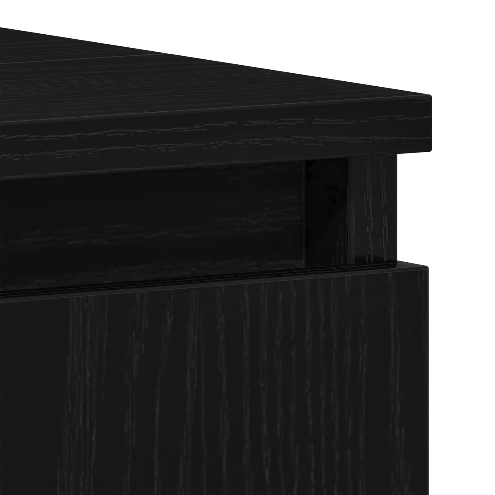 vidaXL 3-delige badkamermeubelset zwart eiken gefabriceerd hout