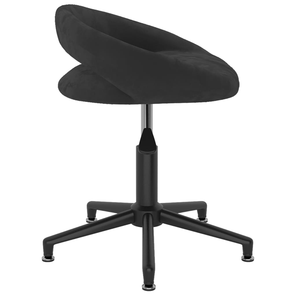 vidaXL Eetkamerstoelen draaibaar 2 st fluweel zwart