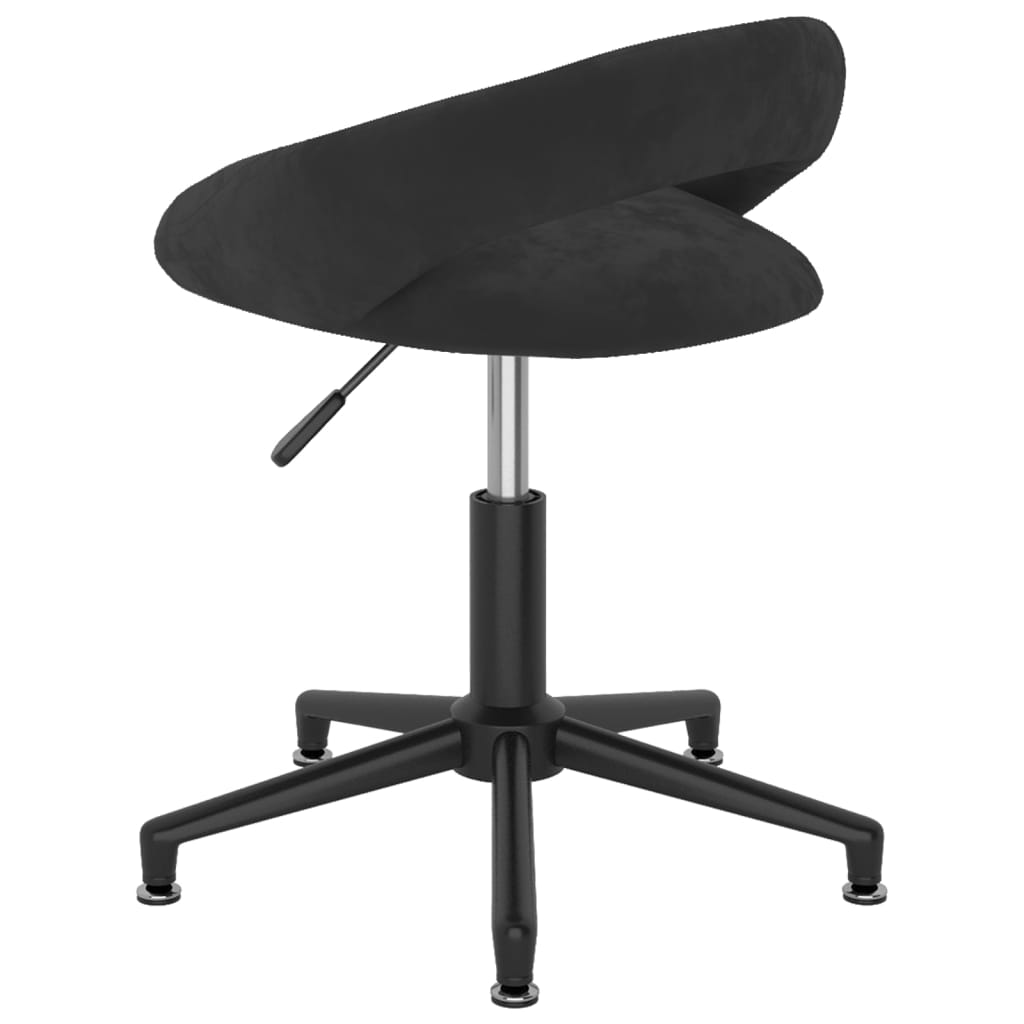 vidaXL Eetkamerstoelen draaibaar 2 st fluweel zwart