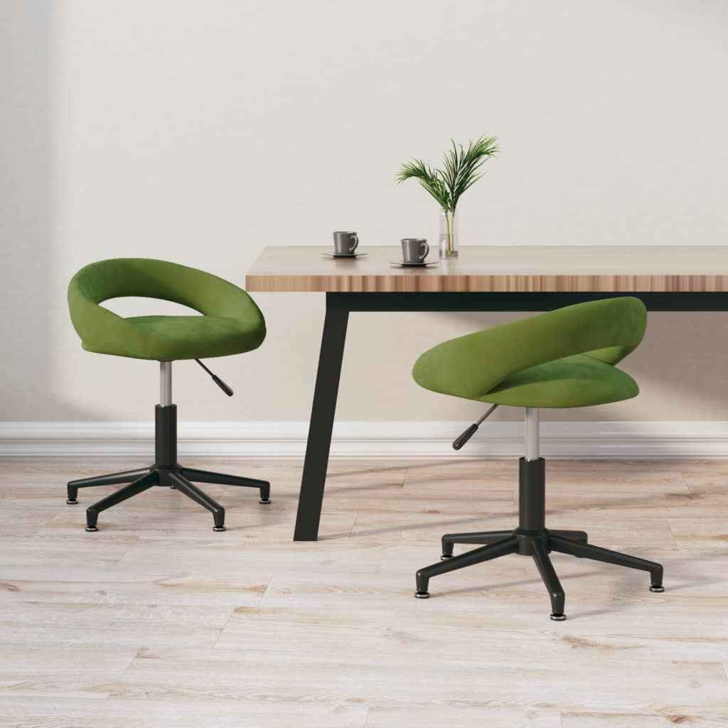 vidaXL Eetkamerstoelen draaibaar 2 st fluweel zwart