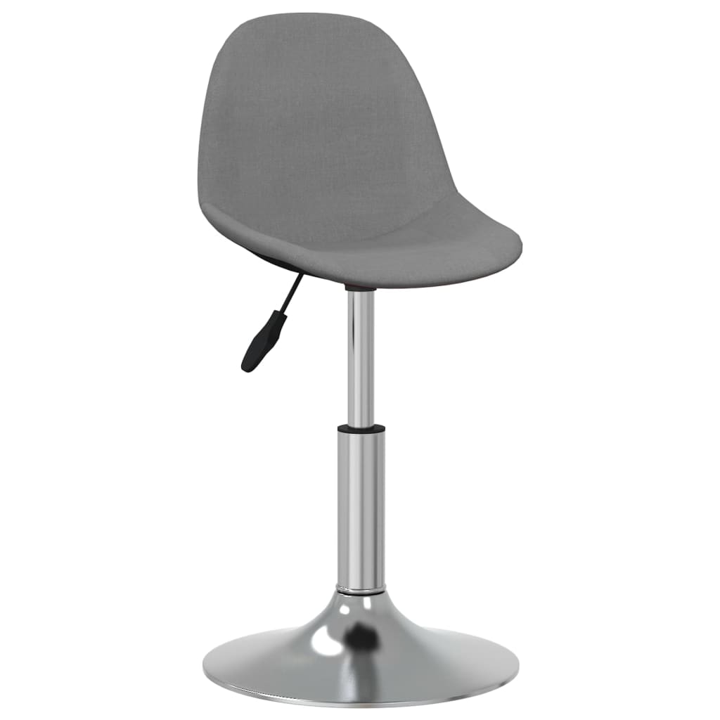 vidaXL Eetkamerstoelen draaibaar 2 st stof lichtgrijs