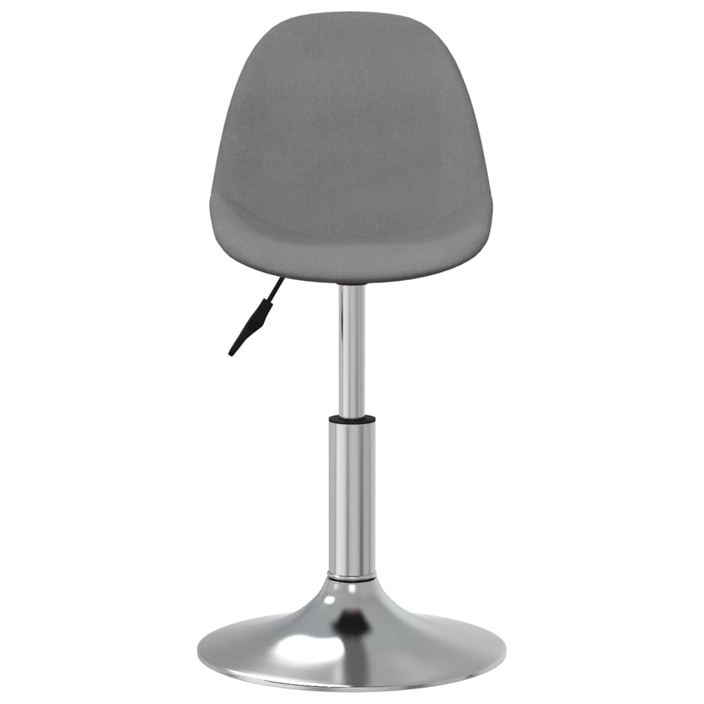 vidaXL Eetkamerstoelen draaibaar 2 st stof lichtgrijs
