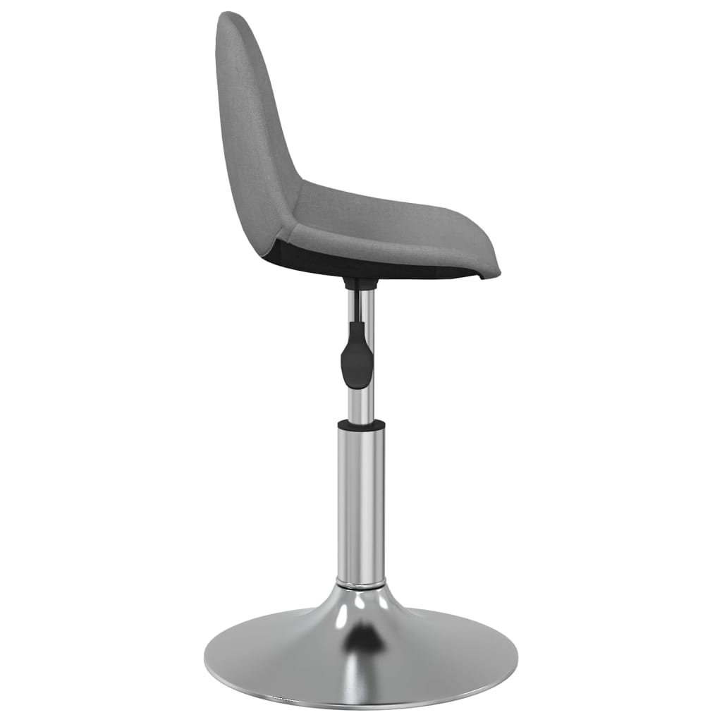 vidaXL Eetkamerstoelen draaibaar 2 st stof lichtgrijs