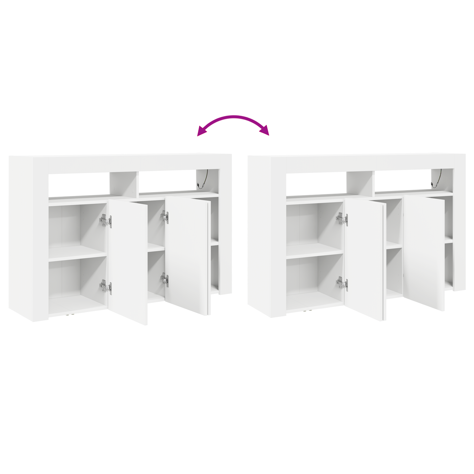 vidaXL Witte Dressoir Wit Samengesteld hout 116 x 30 x 75 cm Modern