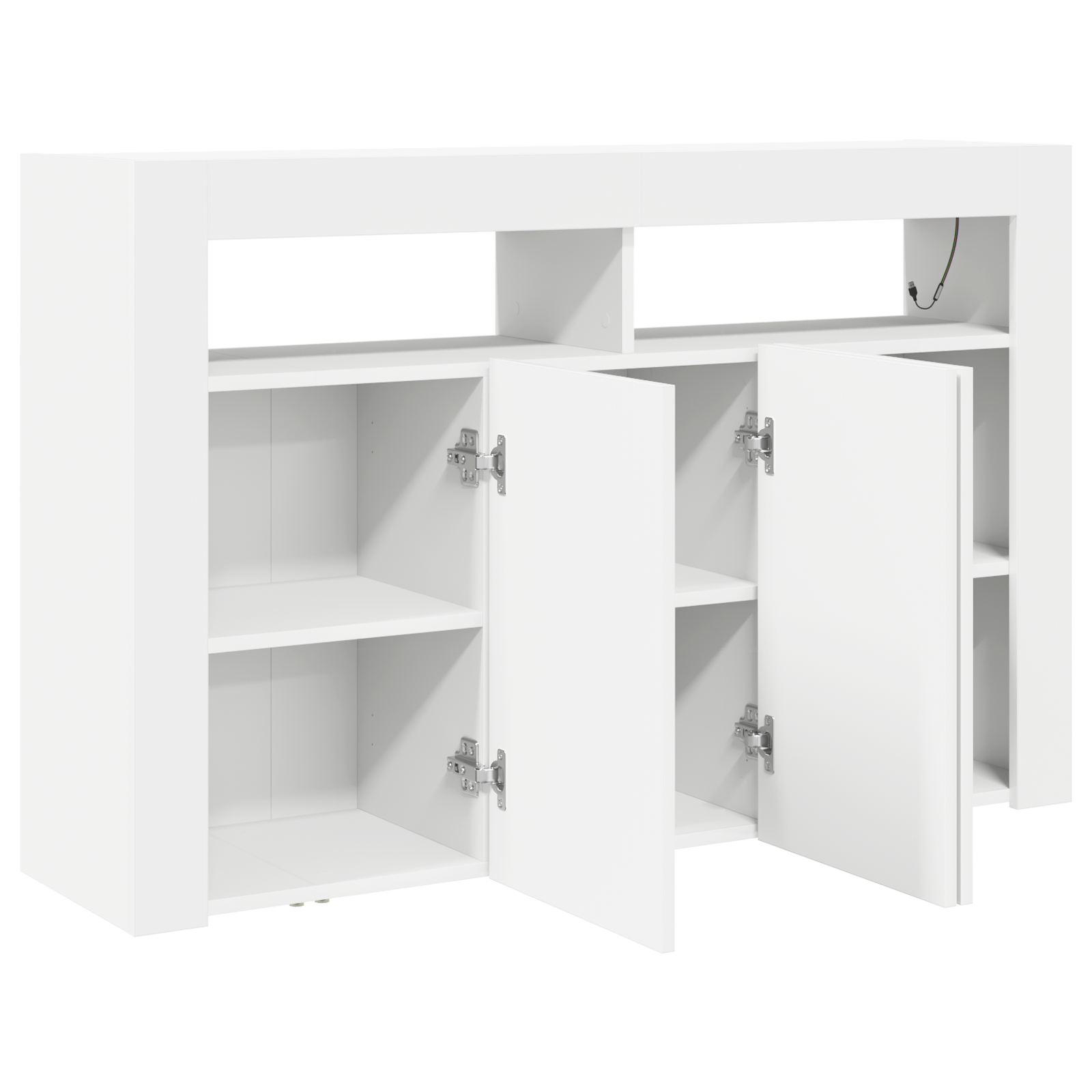 vidaXL Witte Dressoir Wit Samengesteld hout 116 x 30 x 75 cm Modern