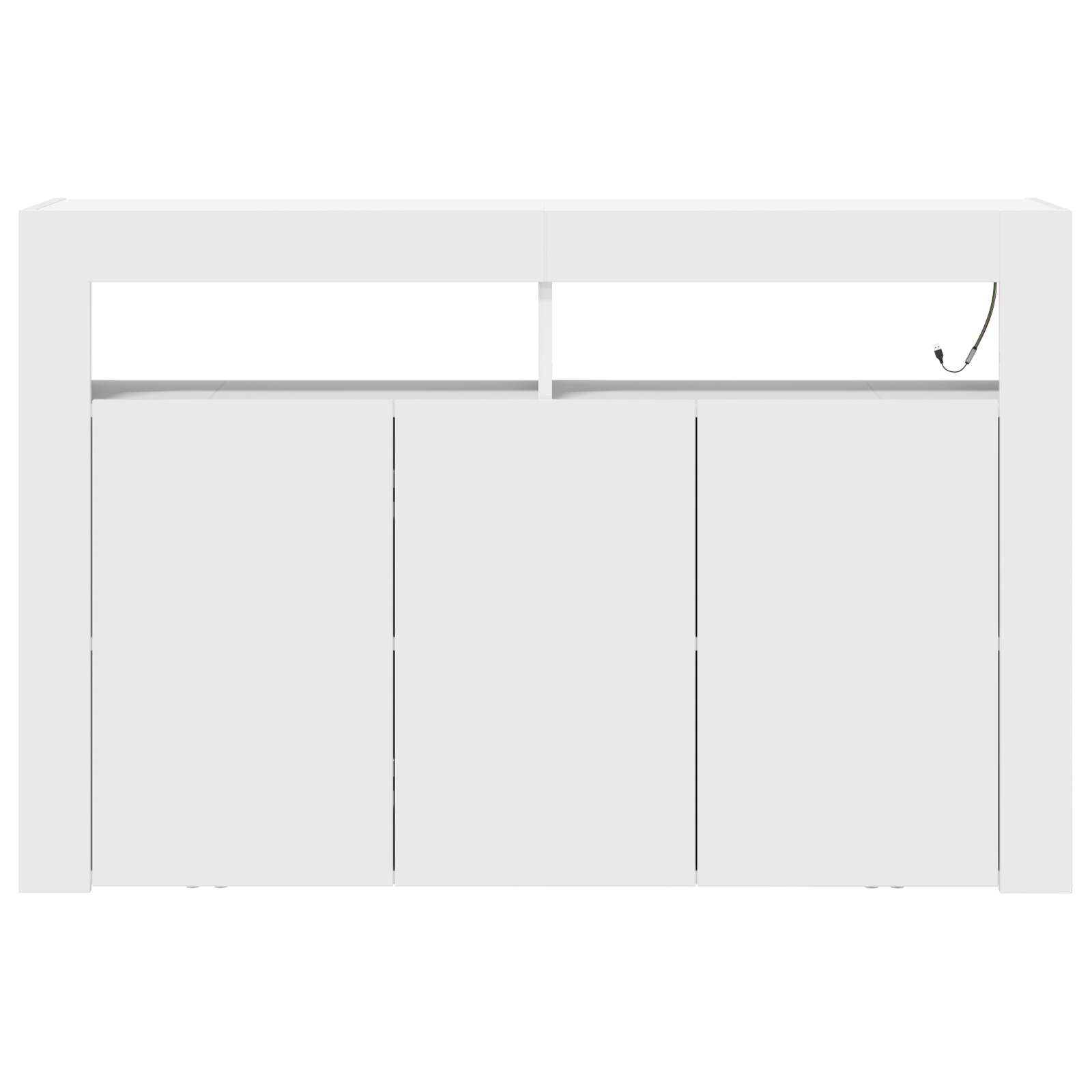 vidaXL Witte Dressoir Wit Samengesteld hout 116 x 30 x 75 cm Modern