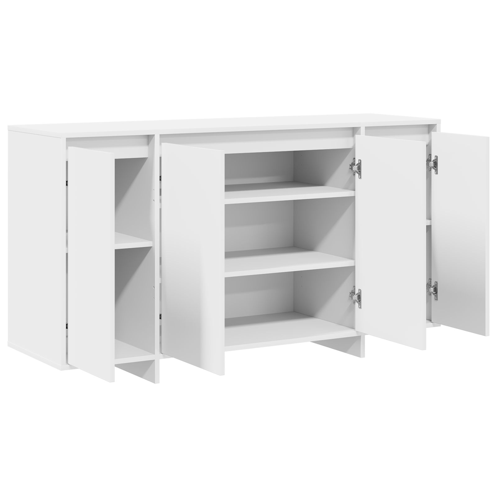vidaXL Witte Dressoir Wit Hout 135 x 41 x 75 cm Witte Dressoir