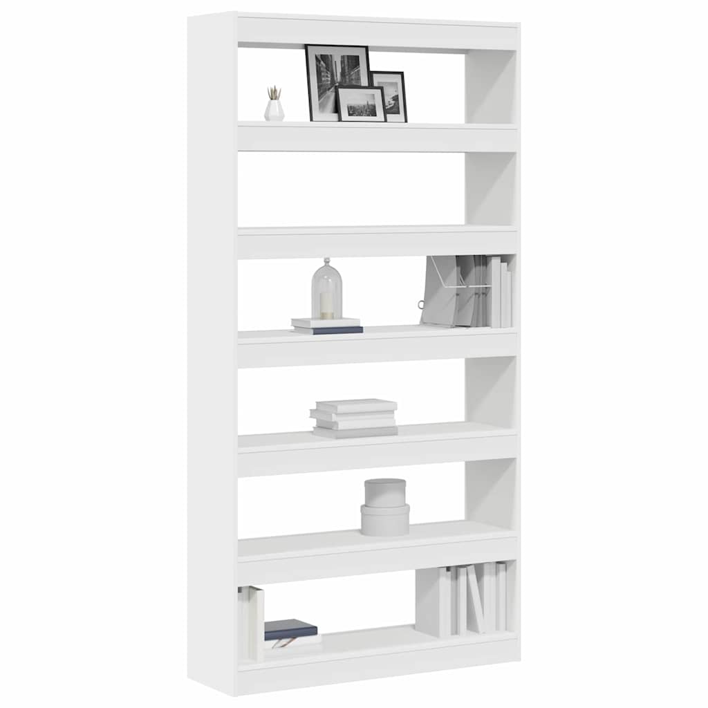 vidaXL Witte Boekenplank Wit Bewerkt hout 100 x 30 x 198 cm Planken