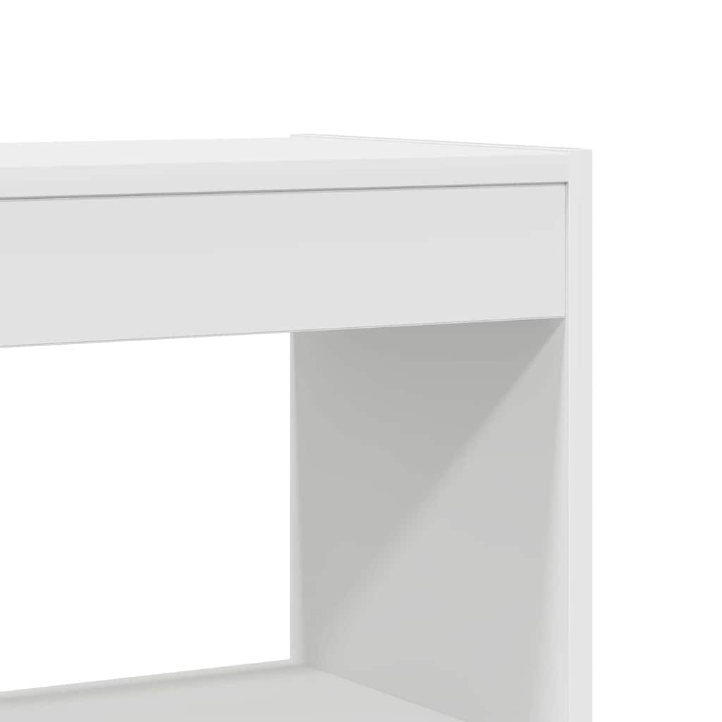 vidaXL Witte Boekenplank Wit Bewerkt hout 100 x 30 x 198 cm Planken