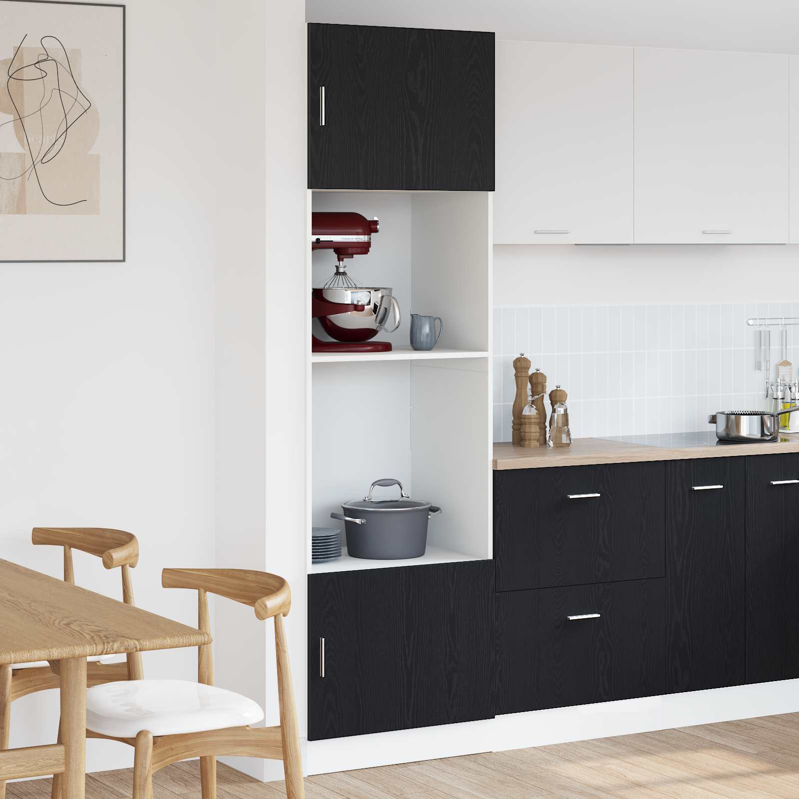 vidaXL Hangkast Lyon 60x31x40 cm bewerkt hout hoogglans wit