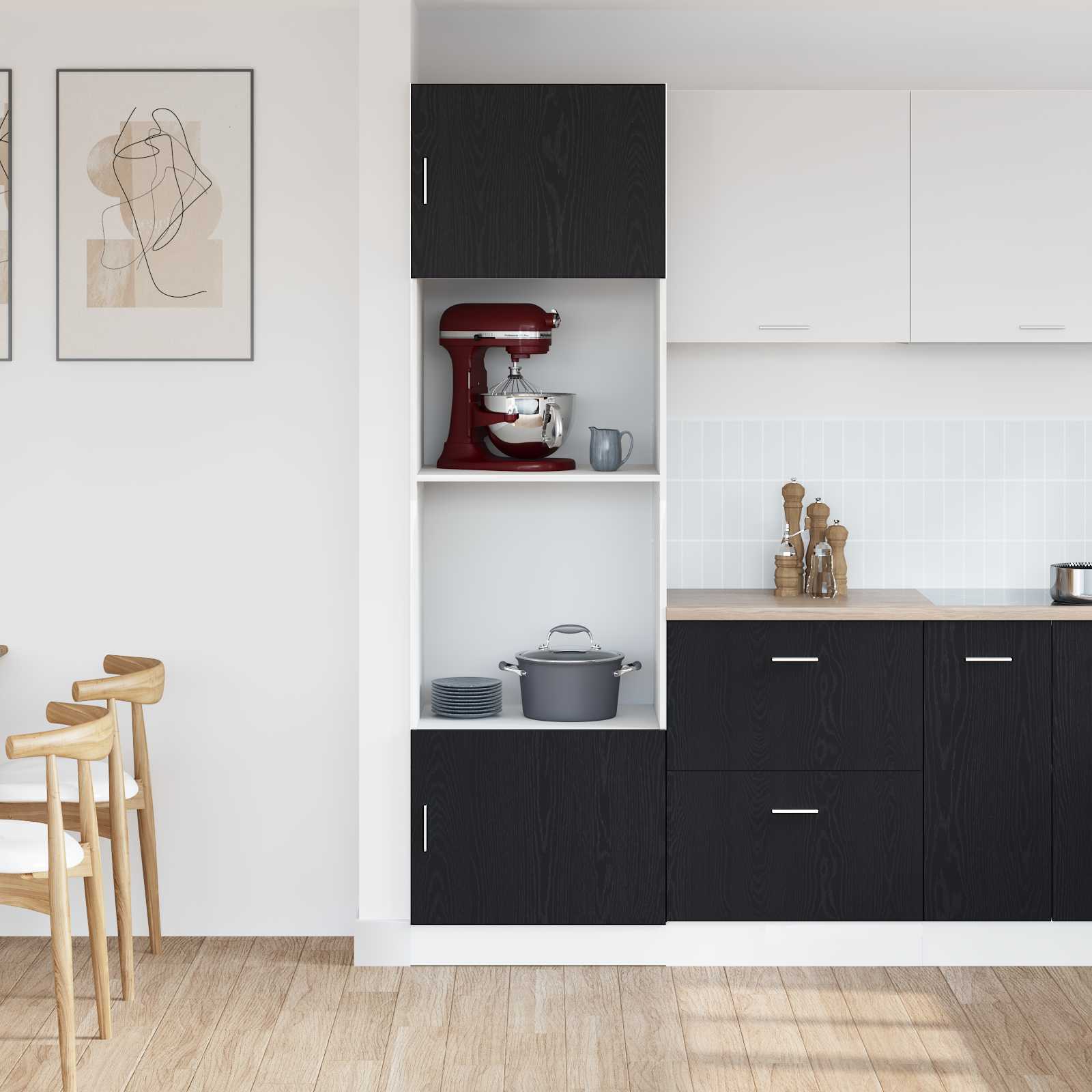 vidaXL Hangkast Lyon 60x31x40 cm bewerkt hout hoogglans wit