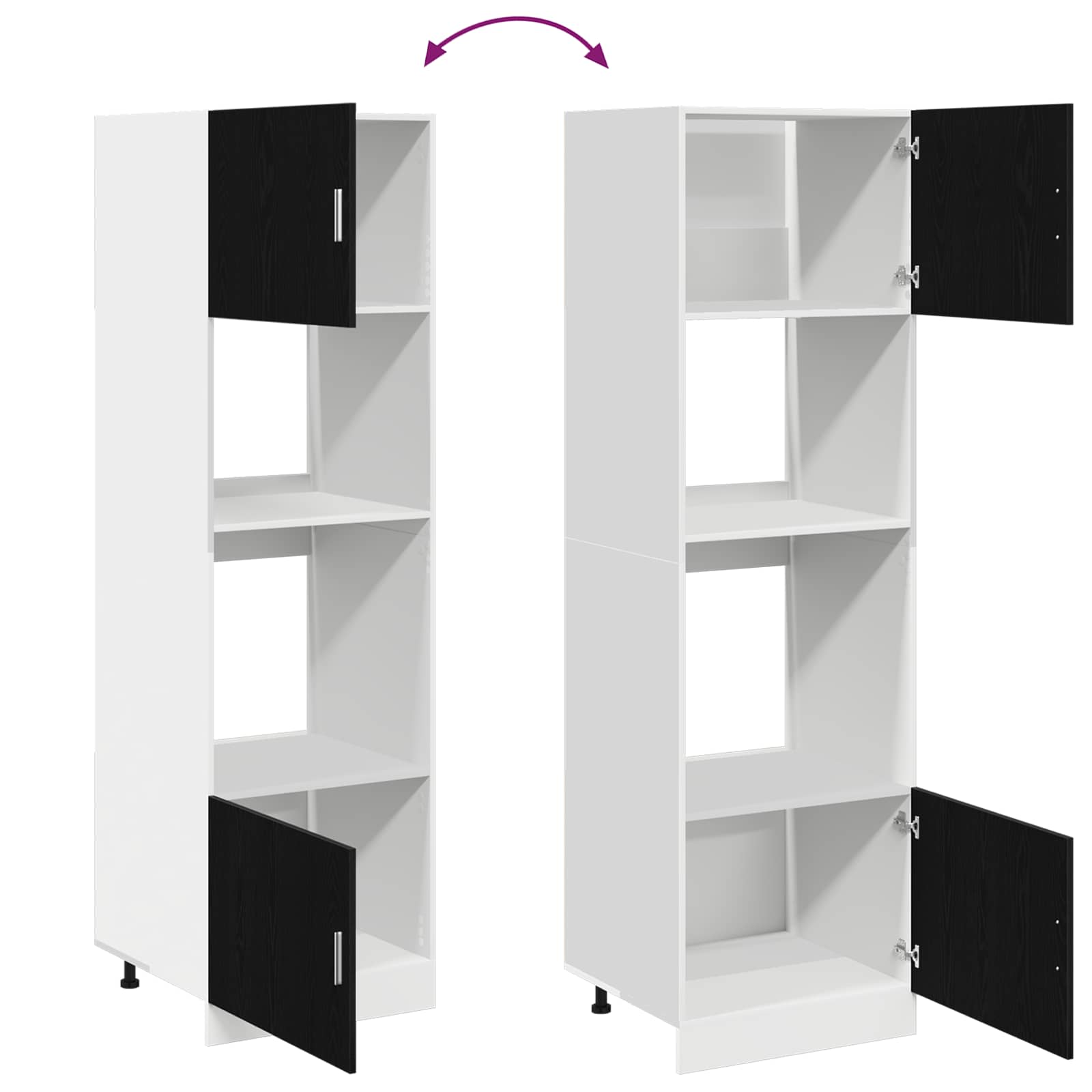 vidaXL Hangkast Lyon 60x31x40 cm bewerkt hout hoogglans wit
