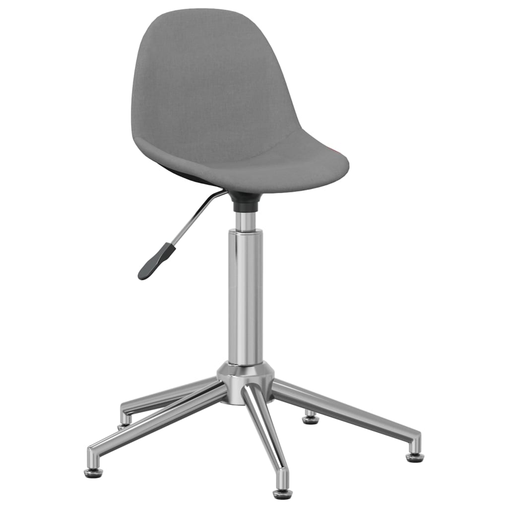 vidaXL Eetkamerstoelen draaibaar 2 st stof lichtgrijs