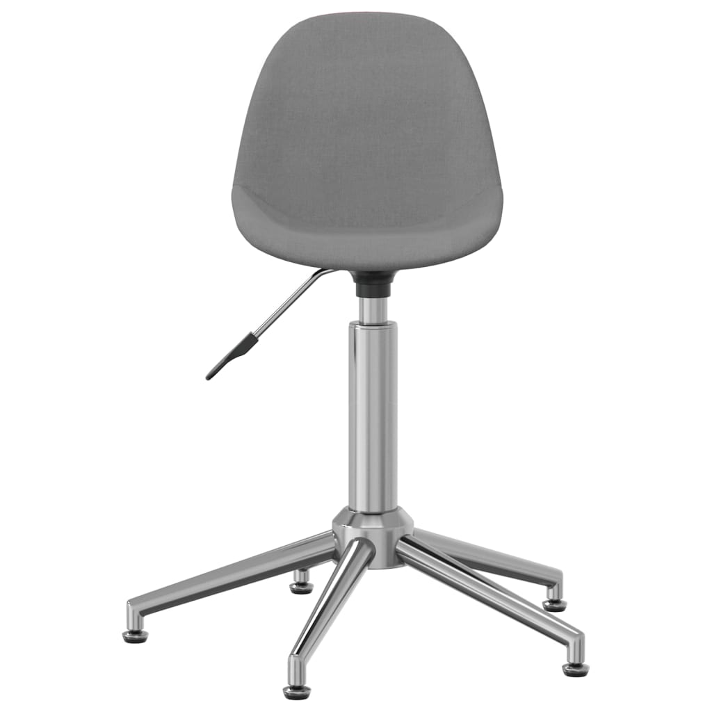 vidaXL Eetkamerstoelen draaibaar 2 st stof lichtgrijs