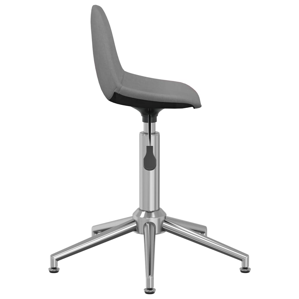 vidaXL Eetkamerstoelen draaibaar 2 st stof lichtgrijs