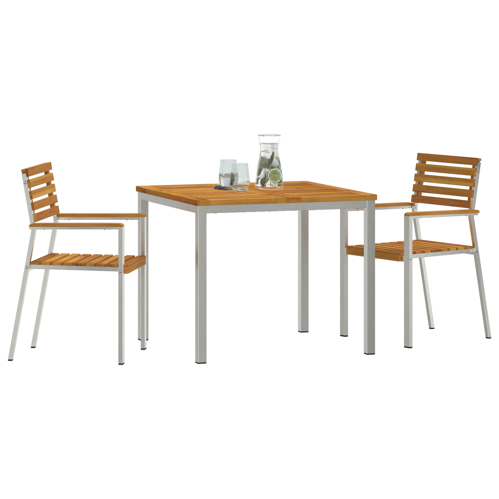 vidaXL 3 Delige Tuin Dining Set Massief Acaciahout