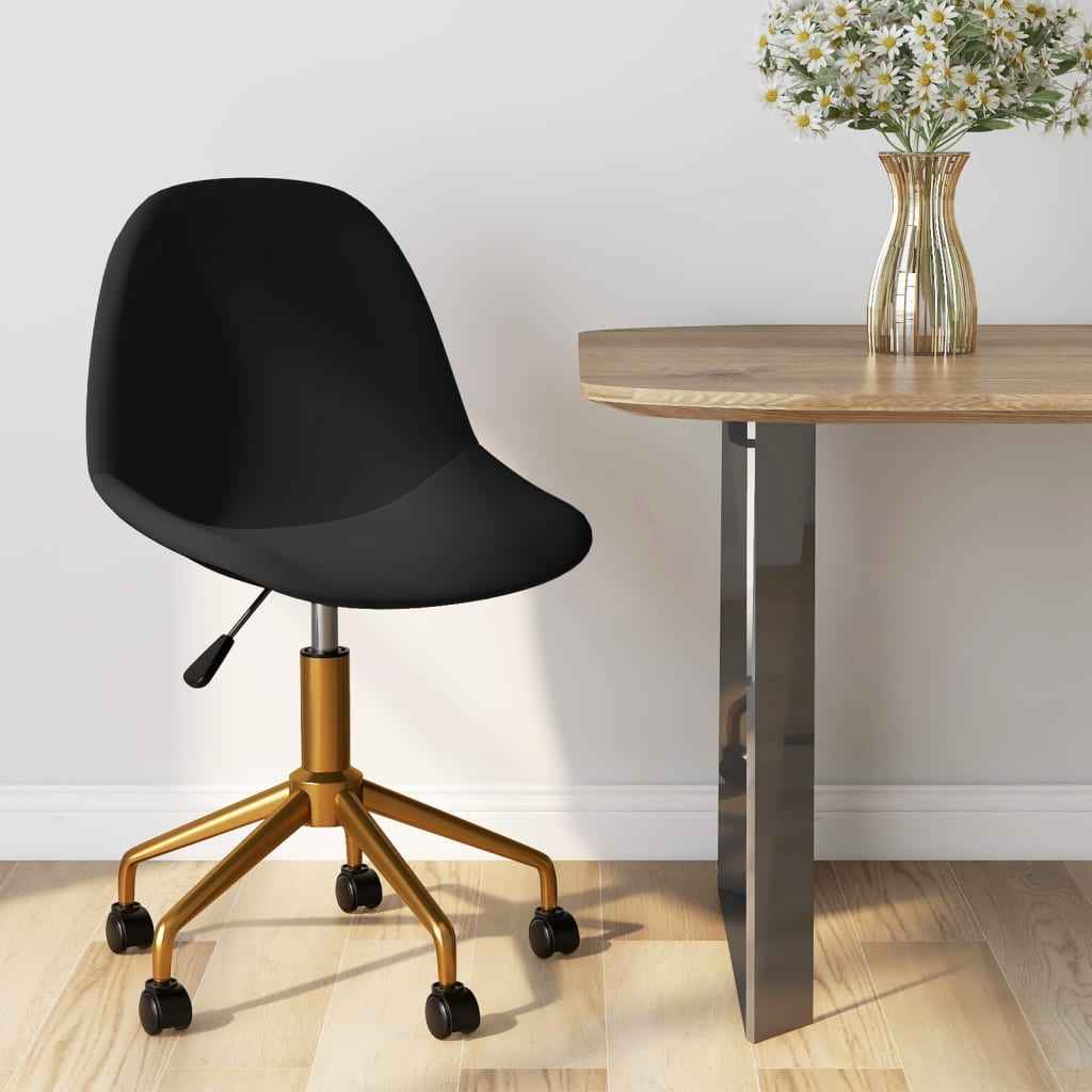 vidaXL Eetkamerstoelen draaibaar 2 st fluweel roze