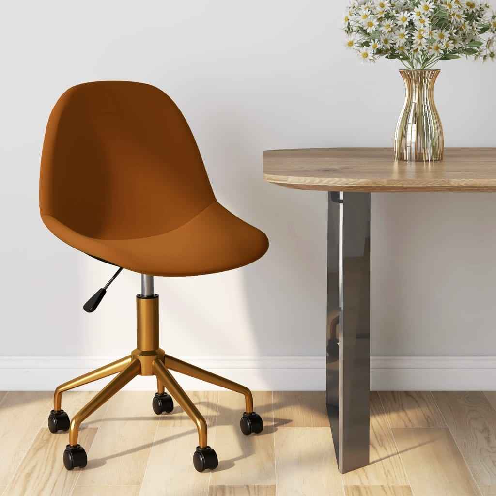 vidaXL Eetkamerstoelen draaibaar 2 st fluweel roze