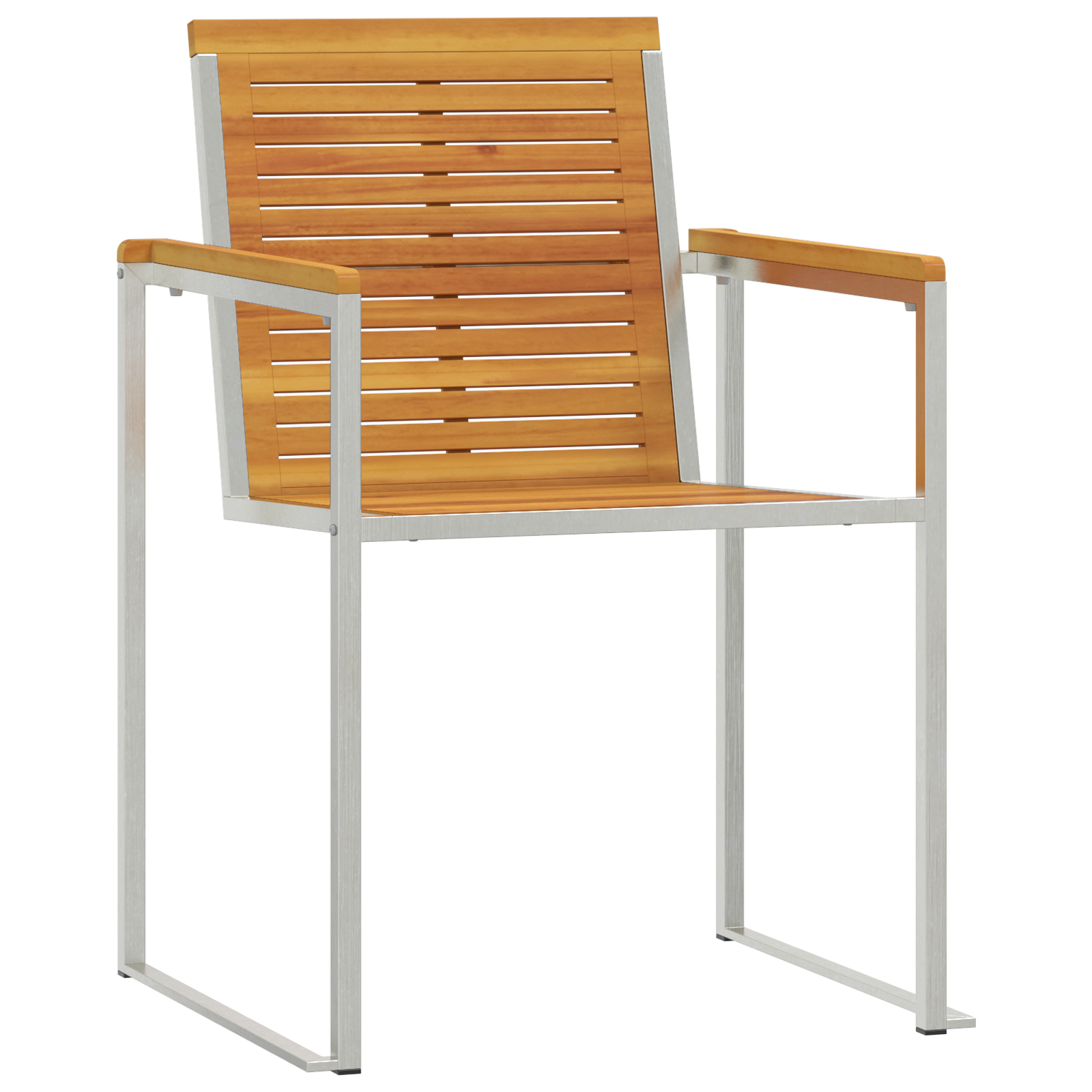 vidaXL Ligbed met Tuinstoelen 3 pcs Massief Acaciahout