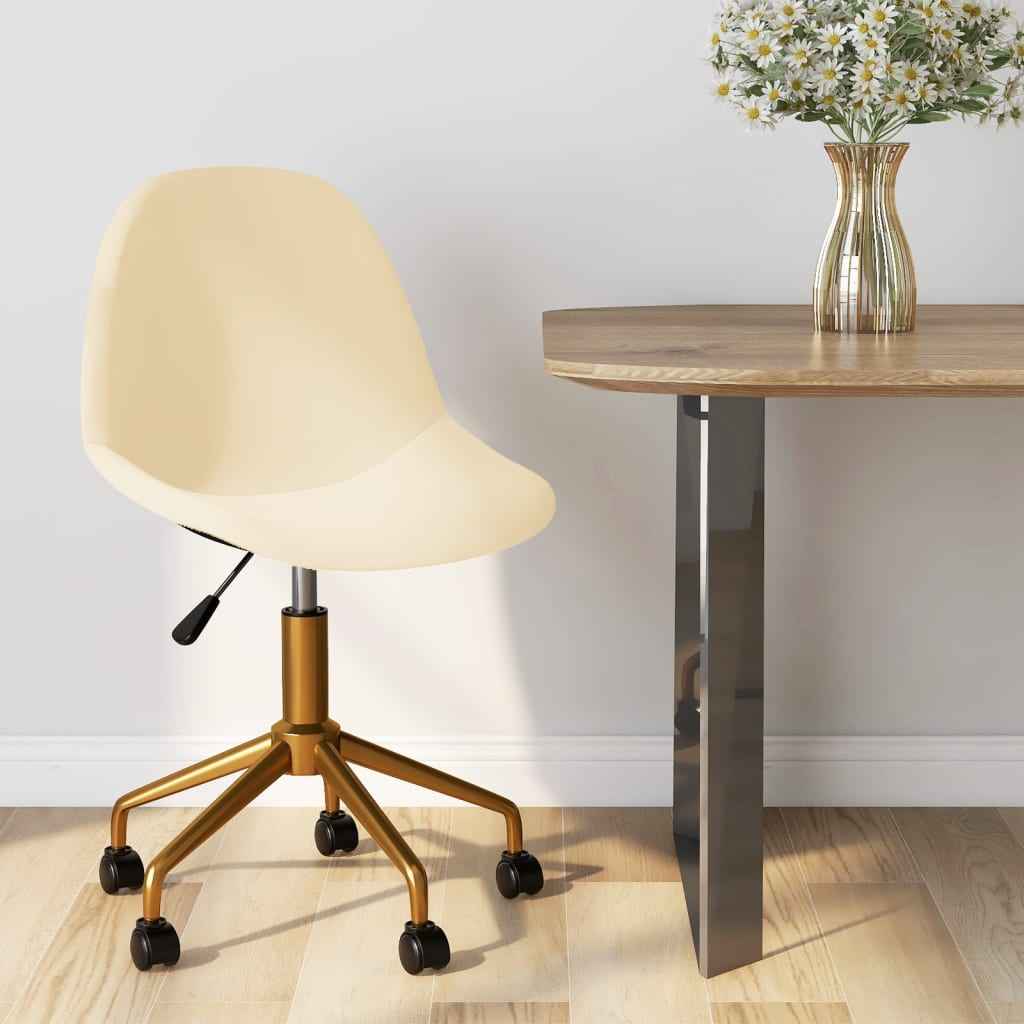 vidaXL Eetkamerstoelen draaibaar 2 st fluweel roze