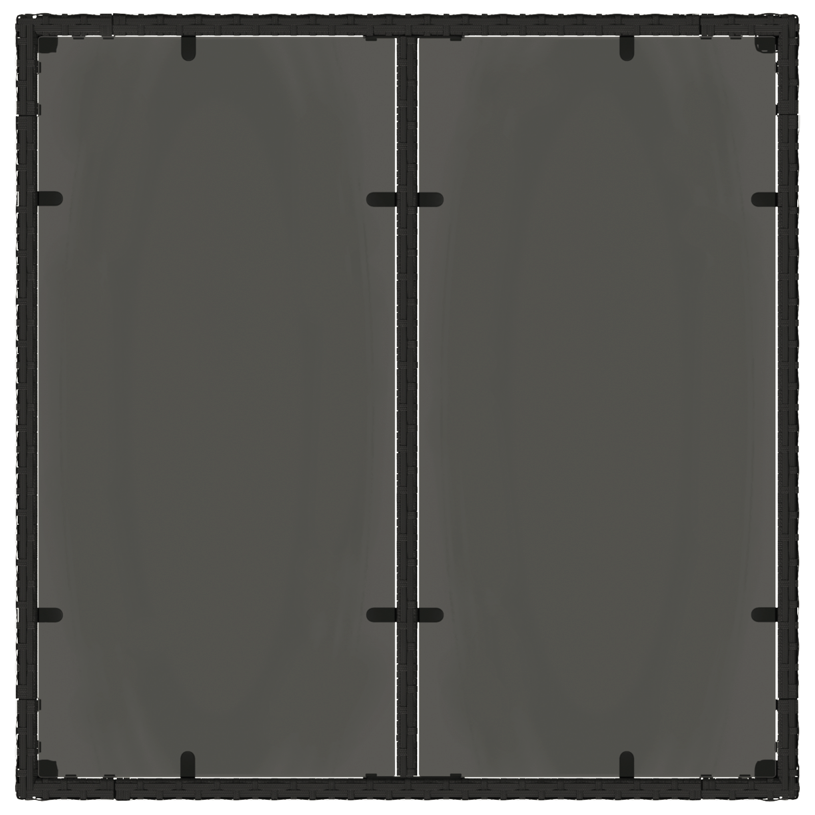 vidaXL 3 Delige Tuin Eetset met Kussens Zwart Poly Rattan