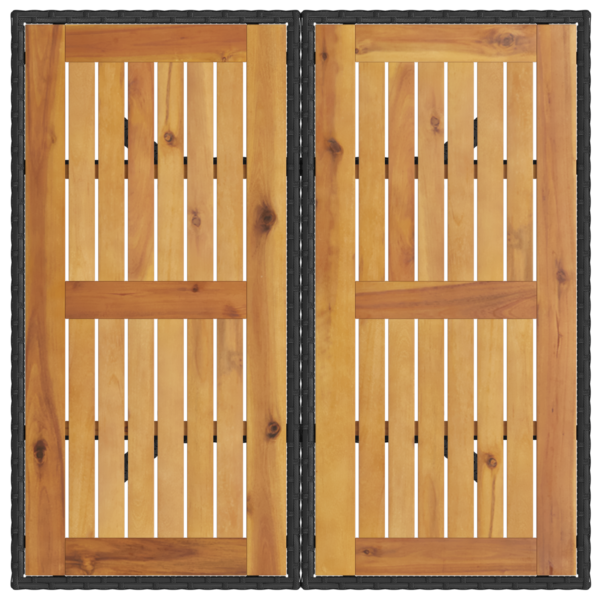 vidaXL 3-Delige Tuin Eetset met Kussens Zwart Poly Rattan