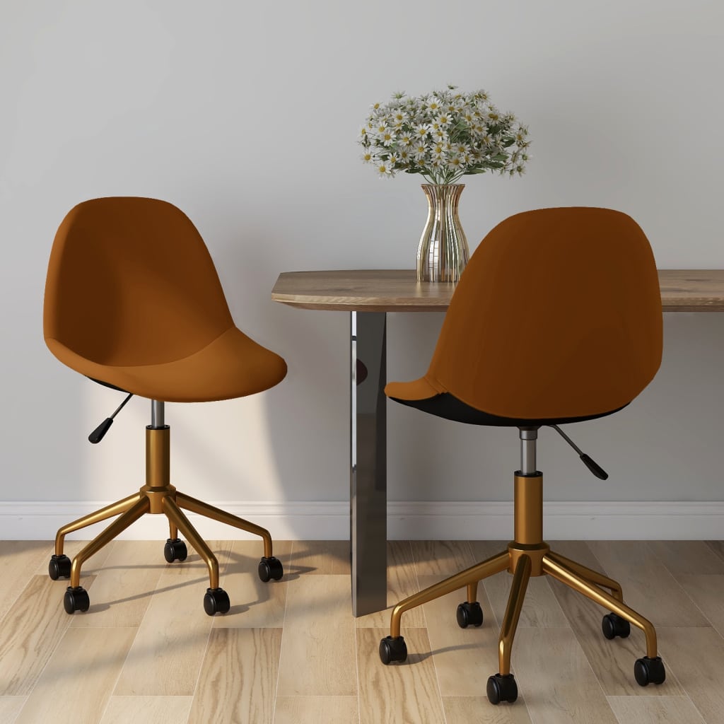 vidaXL Swivel Dining Chairs 2 pcs velvet pink