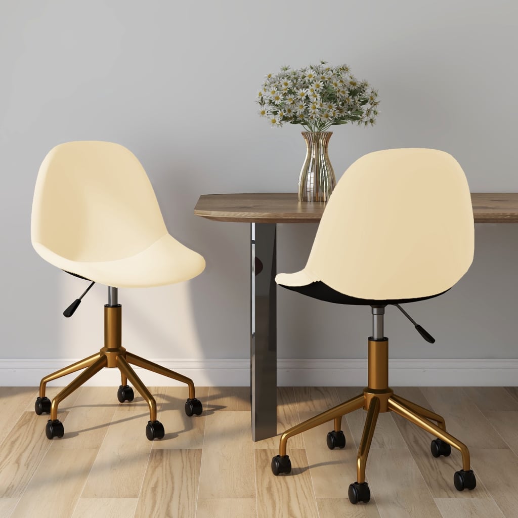 vidaXL Swivel Dining Chairs 2 pcs velvet pink