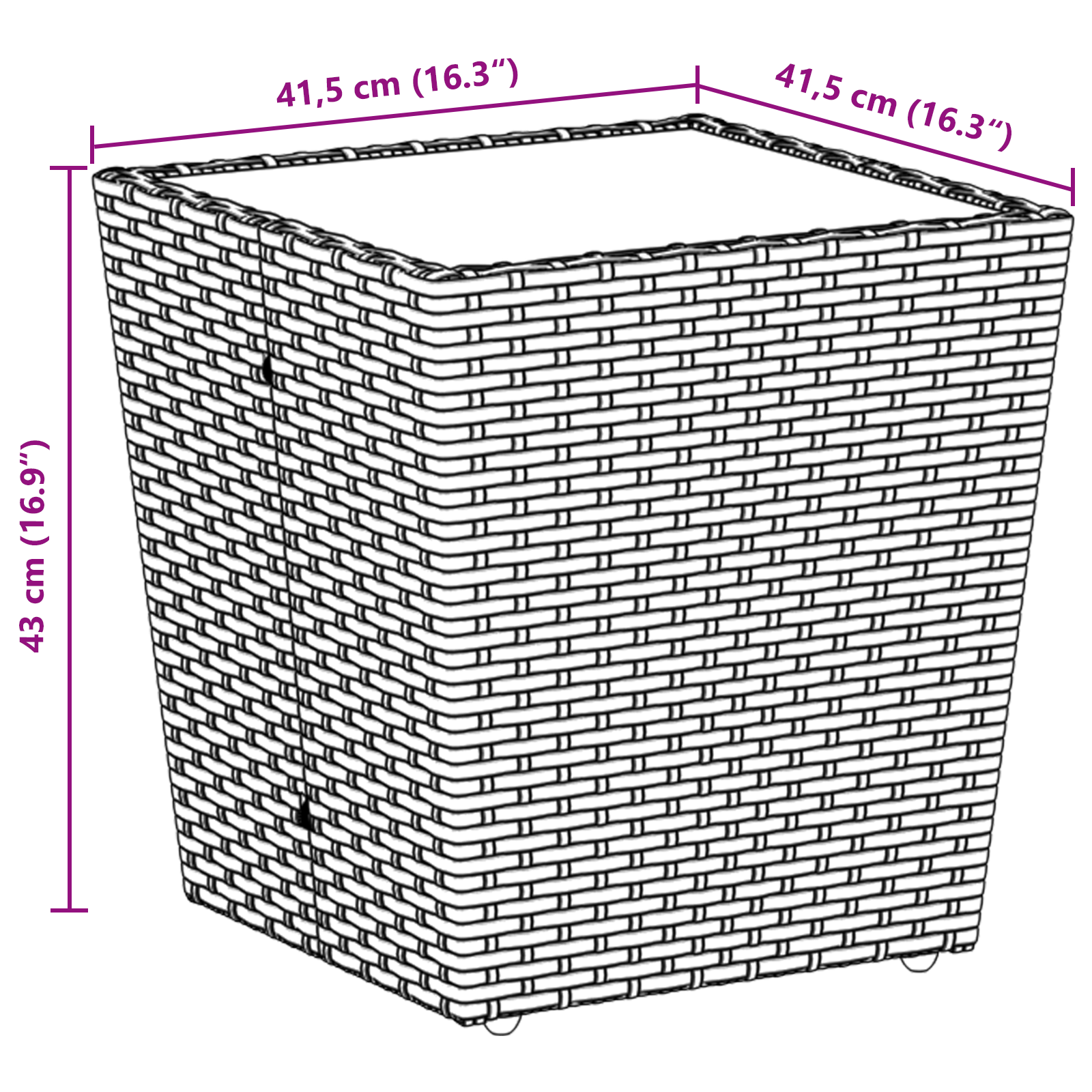 vidaXL 3-delige Tuinbistroset met kussens poly rattan zwart