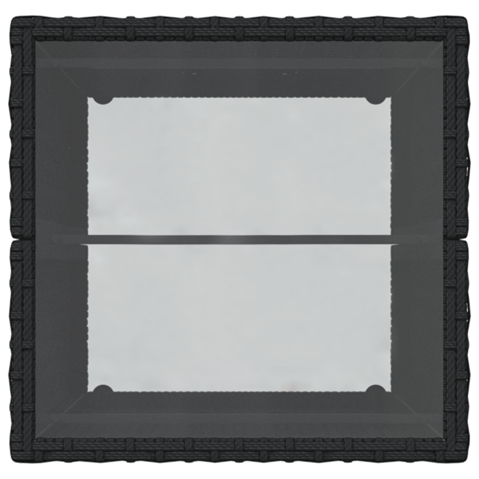 vidaXL 3-delige Tuinbistroset met kussens poly rattan zwart