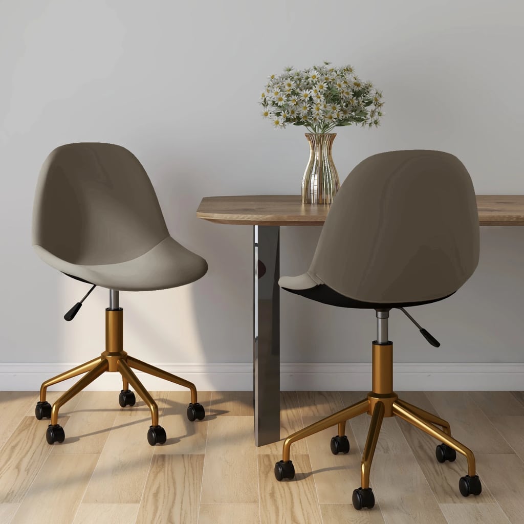 vidaXL Swivel Dining Chairs 2 pcs velvet pink