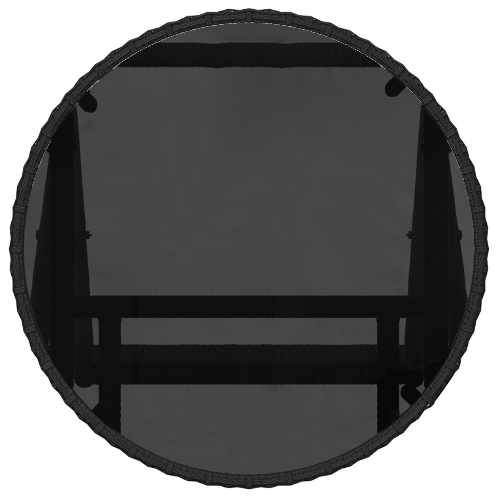 vidaXL 3-delige Tuinbistro set met kussens poly rattan zwart