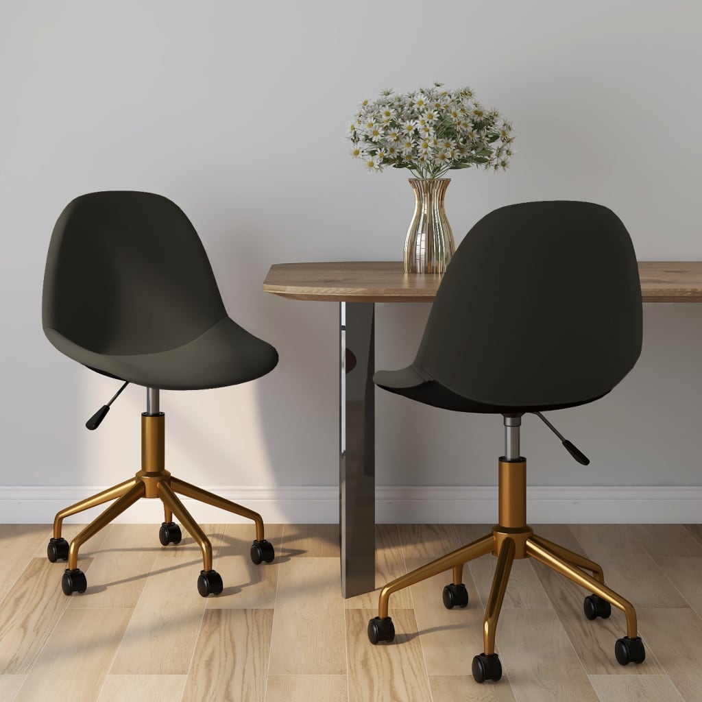 vidaXL Swivel Dining Chairs 2 pcs velvet pink