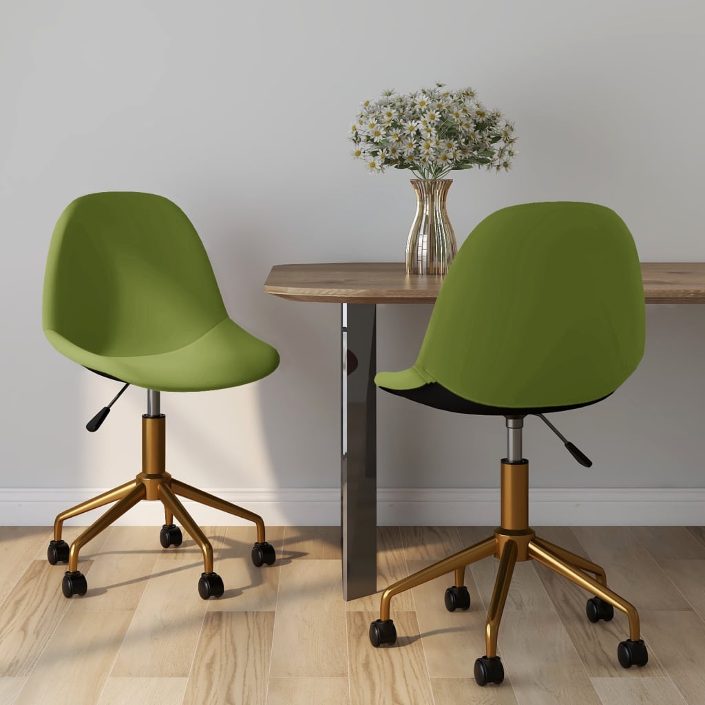vidaXL Swivel Dining Chairs 2 pcs velvet pink