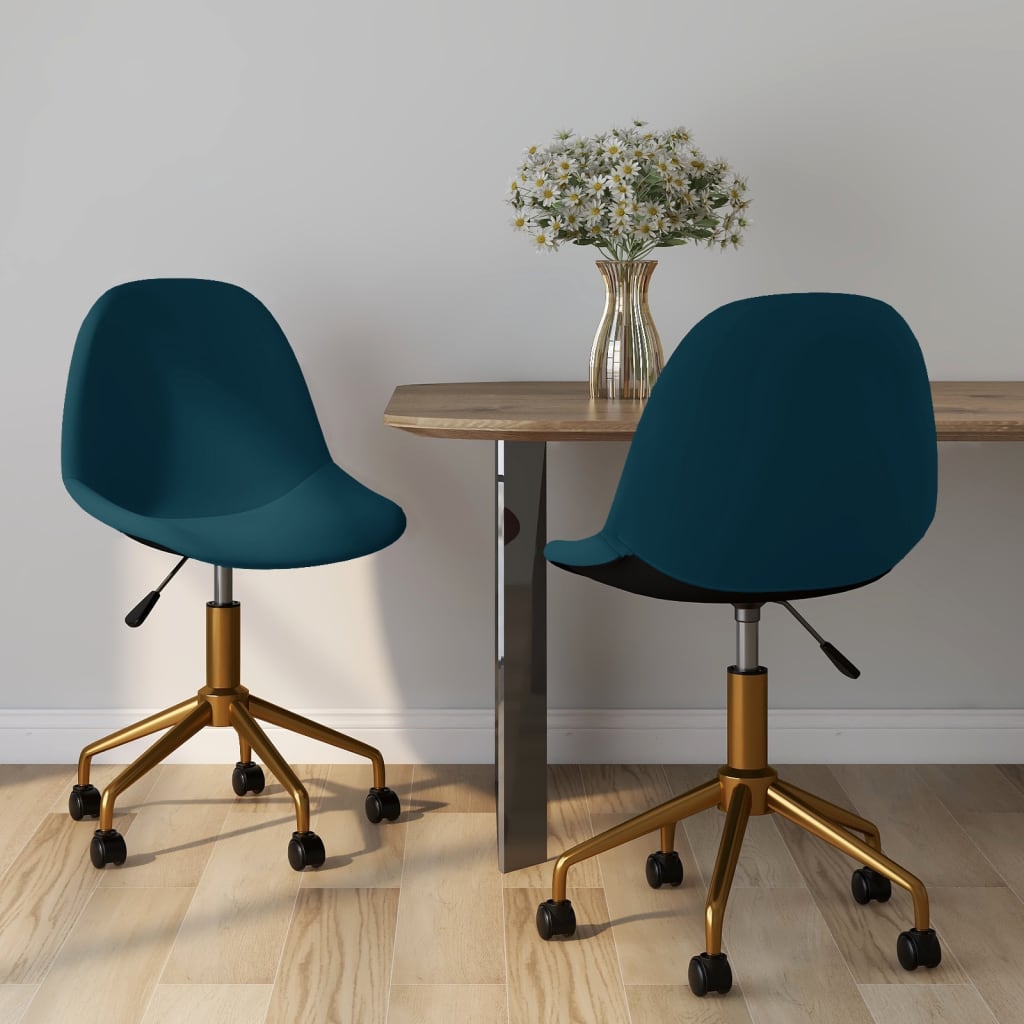 vidaXL Swivel Dining Chairs 2 pcs velvet pink