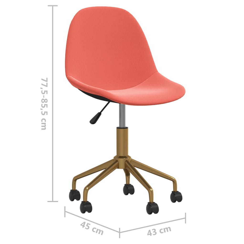 vidaXL Swivel Dining Chairs 2 pcs velvet pink