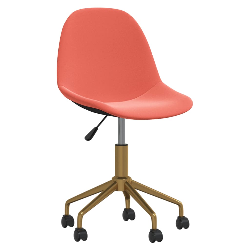 vidaXL Swivel Dining Chairs 2 pcs velvet pink