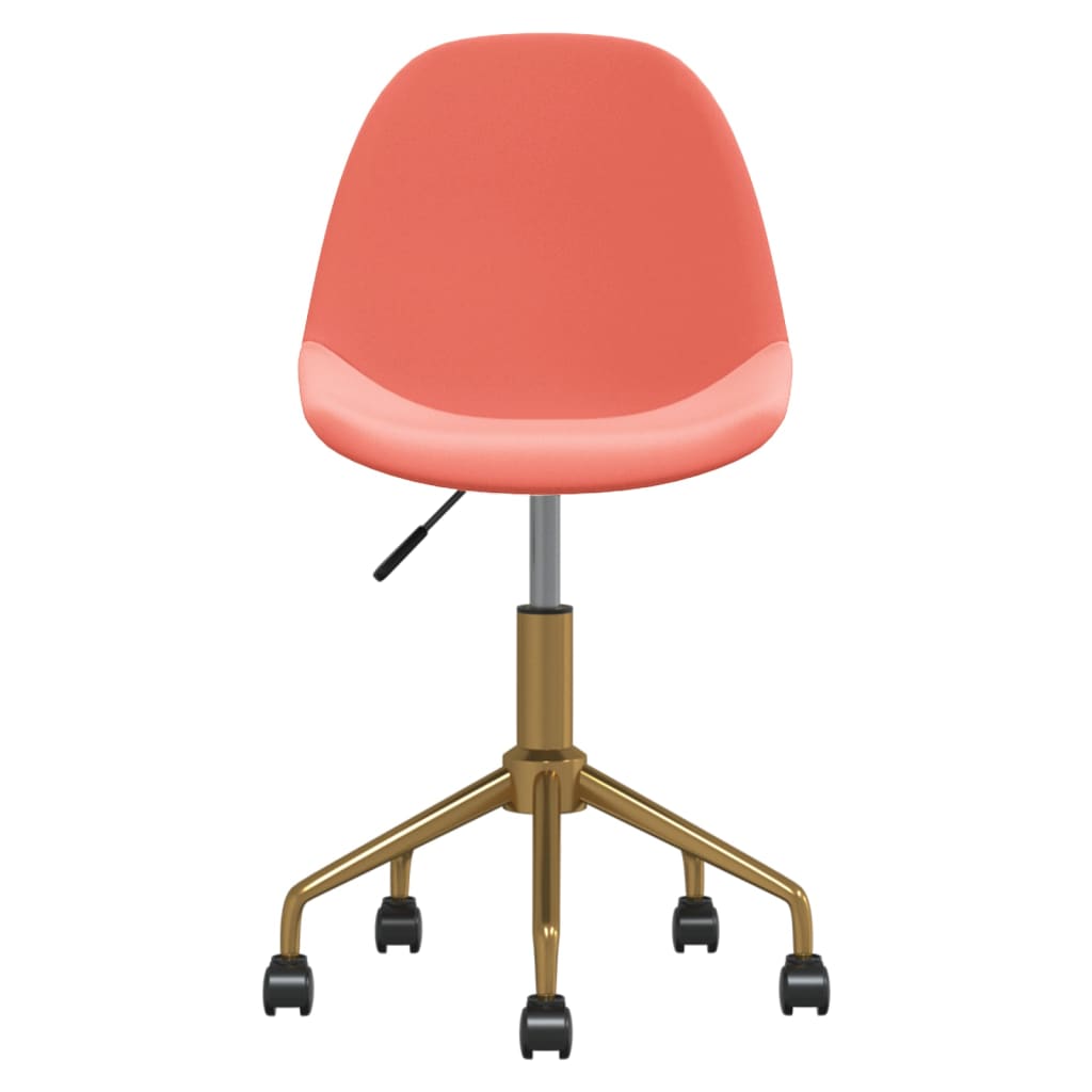 vidaXL Swivel Dining Chairs 2 pcs velvet pink