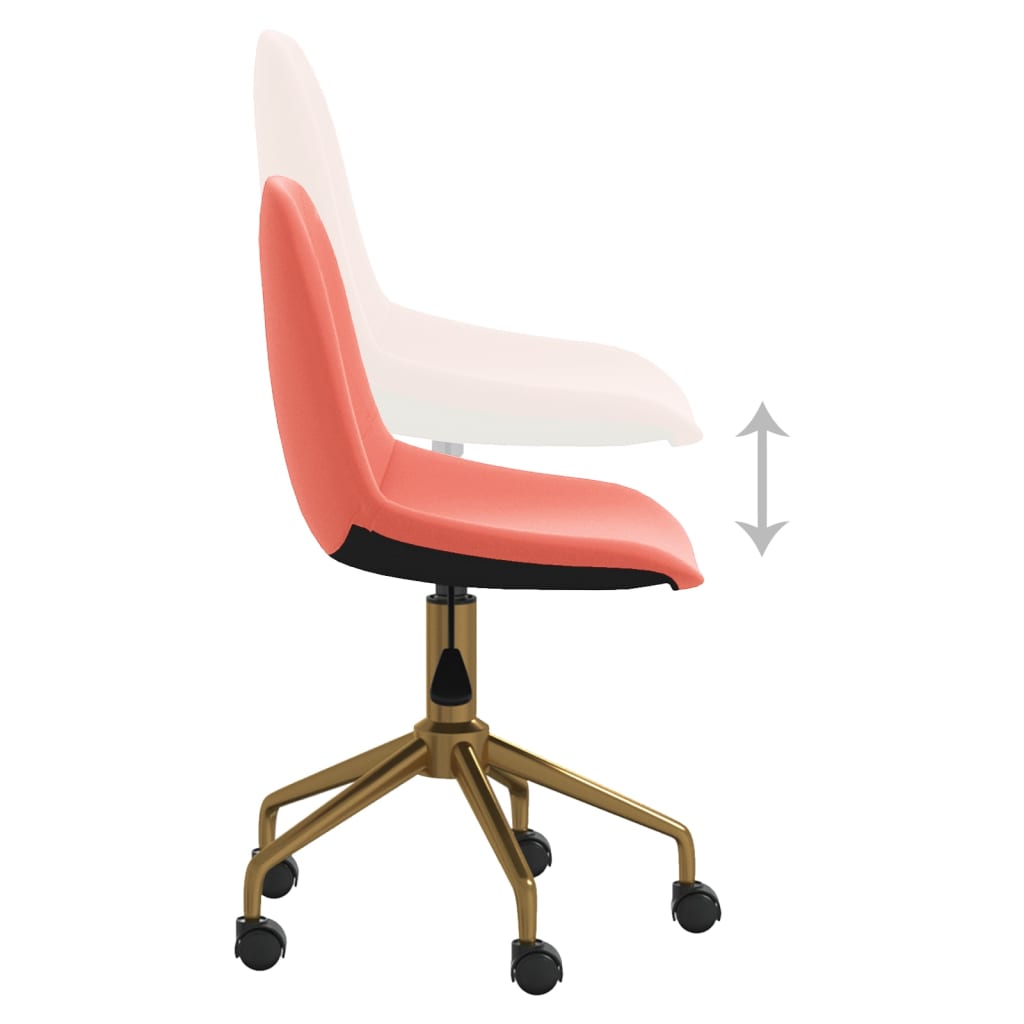 vidaXL Swivel Dining Chairs 2 pcs velvet pink