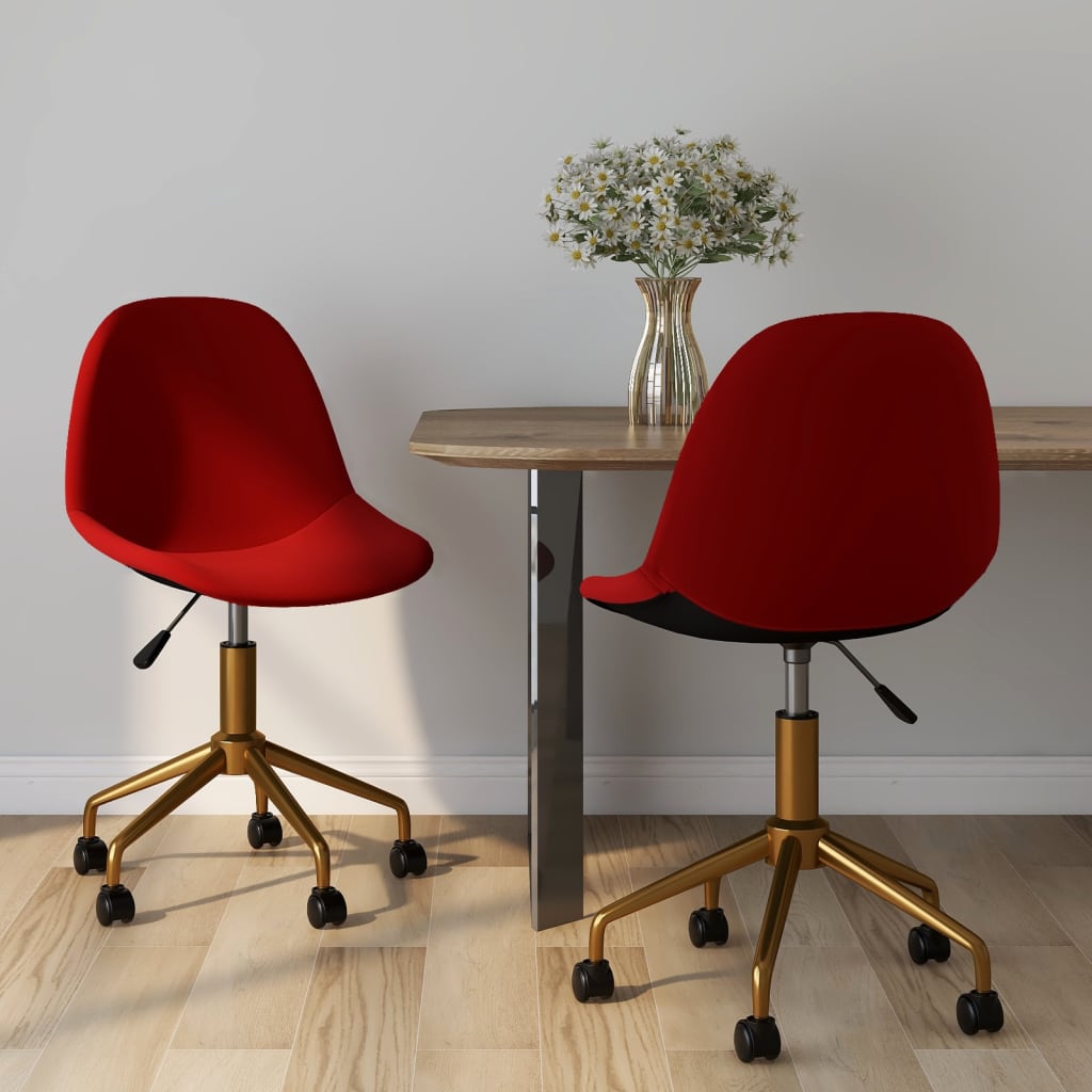 vidaXL Swivel Dining Chairs 2 pcs velvet pink