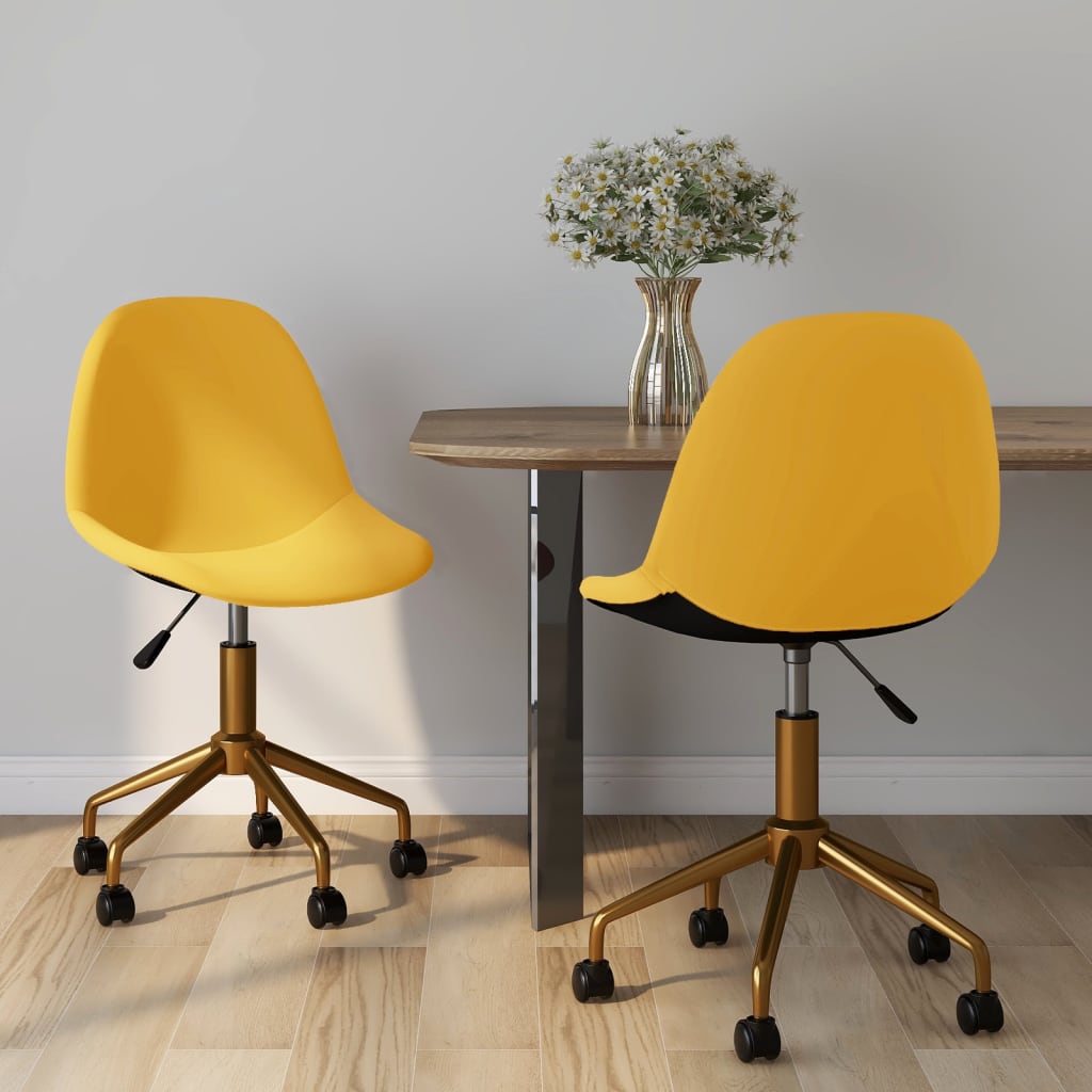 vidaXL Swivel Dining Chairs 2 pcs velvet pink