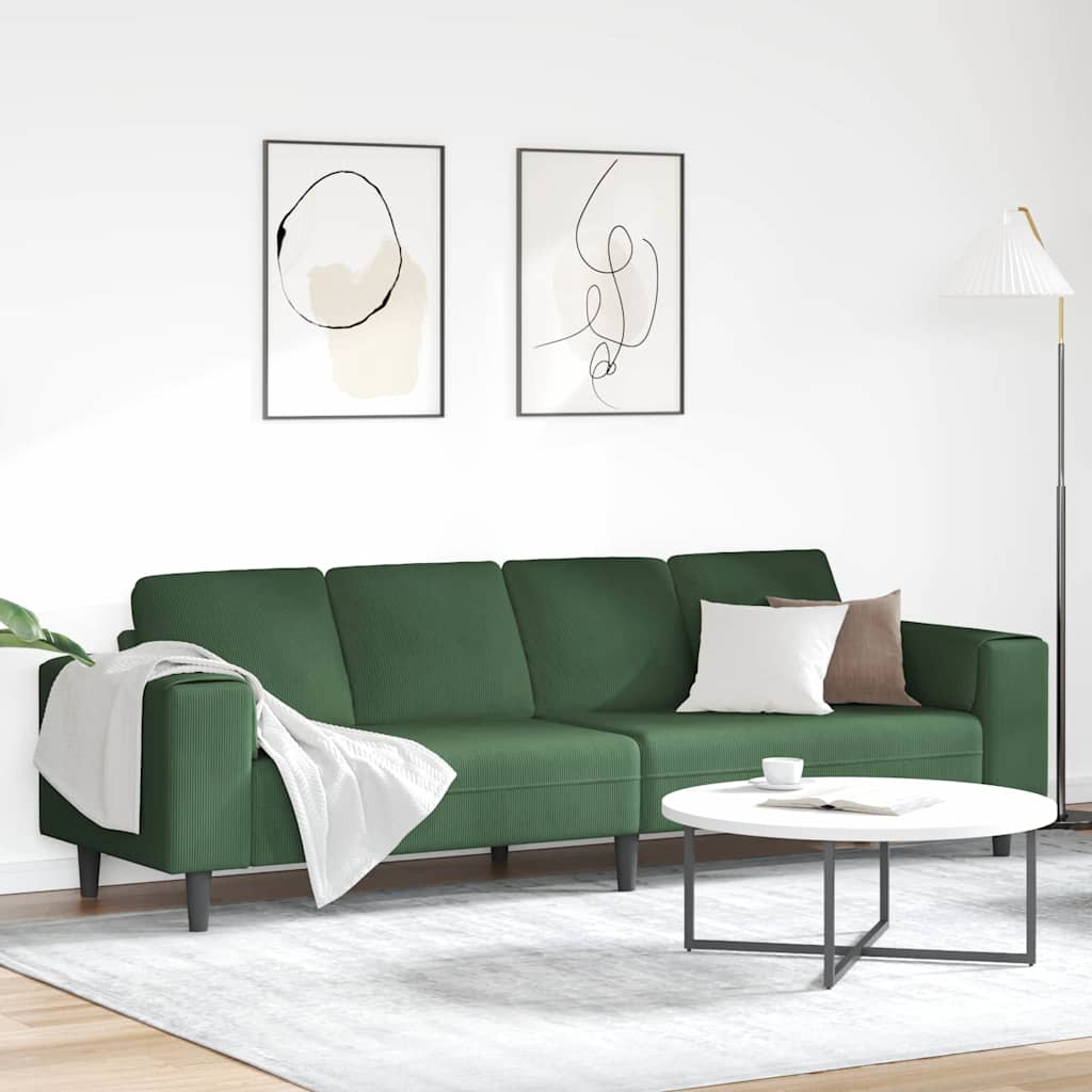 Stoffen Bank met kussen Lichtgrijs 208 cm Katoenen stof