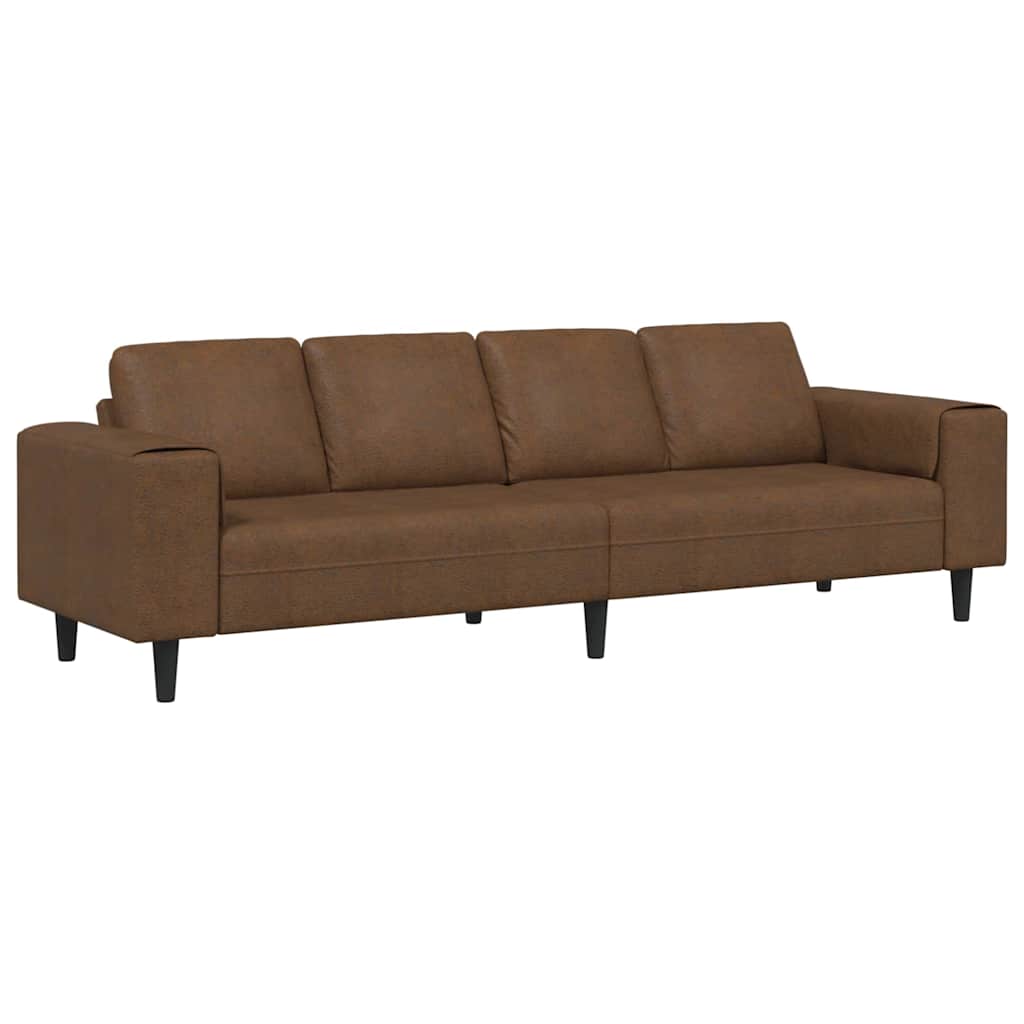 Bankstel Bruin Faux suede leer