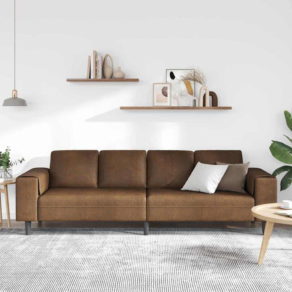 Bankstel Bruin Faux suede leer